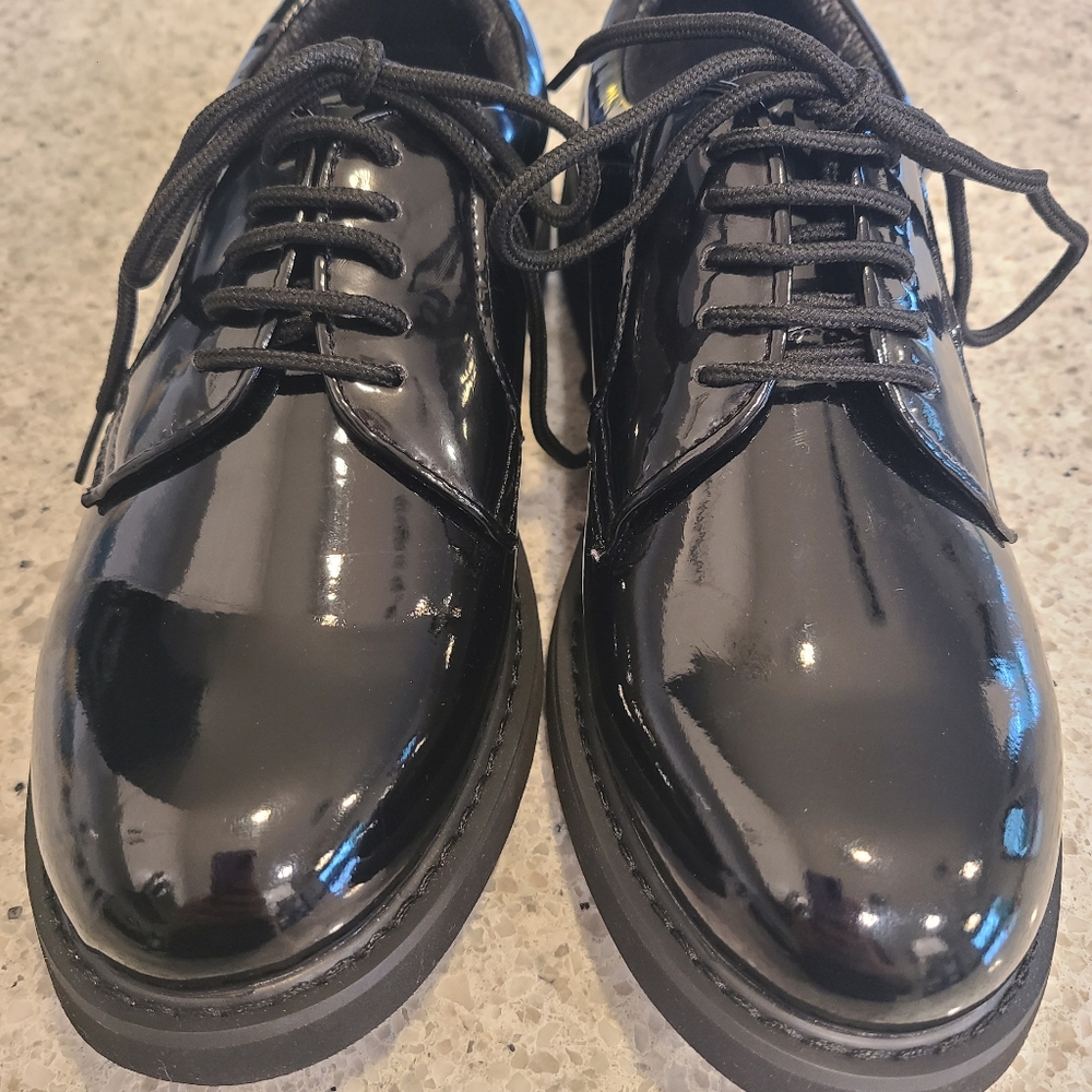 Tact Squad Hi-Gloss Uniform Oxford Shoe (S200) sz 5.5 men's/youth